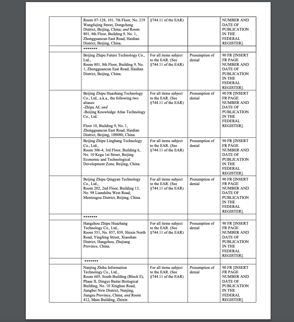 刚刚,智谱AI被美国列入实体清单了。。。