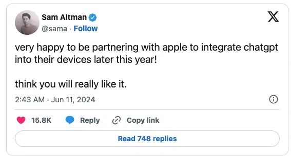 苹果有史以来最疯狂的发布会!发布颠覆性个人智能系统Apple Intelligence,并彻底改革Siri