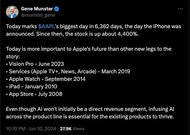 苹果有史以来最疯狂的发布会!发布颠覆性个人智能系统Apple Intelligence,并彻底改革Siri