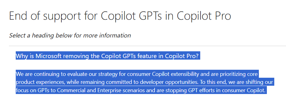 GPTs被终止！微软宣布删除所有GPTs数据