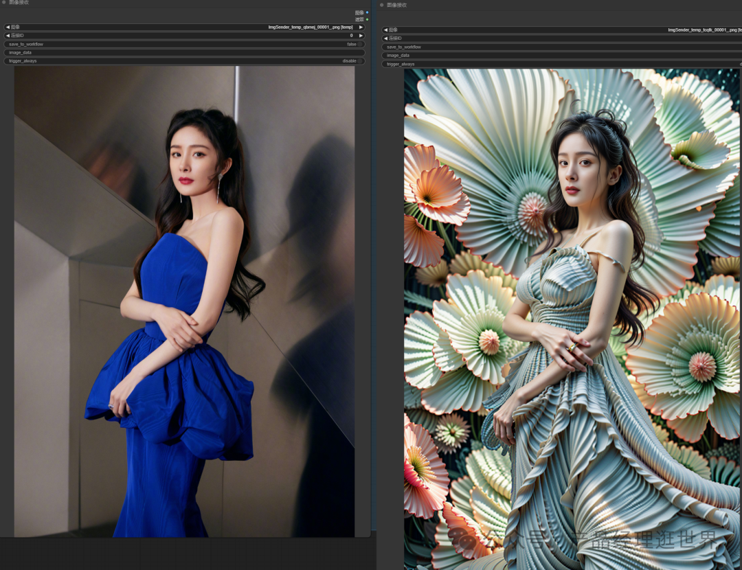 stable diffusion comfyui制作AI艺术摄影专业工作流，一键出大片，效果相当炸裂