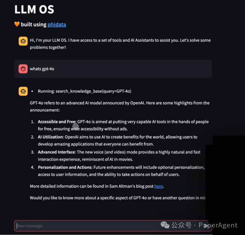 GPT-4o打造LLM+OS(10+技能),代码开源,指令曝光,演示惊艳!!
