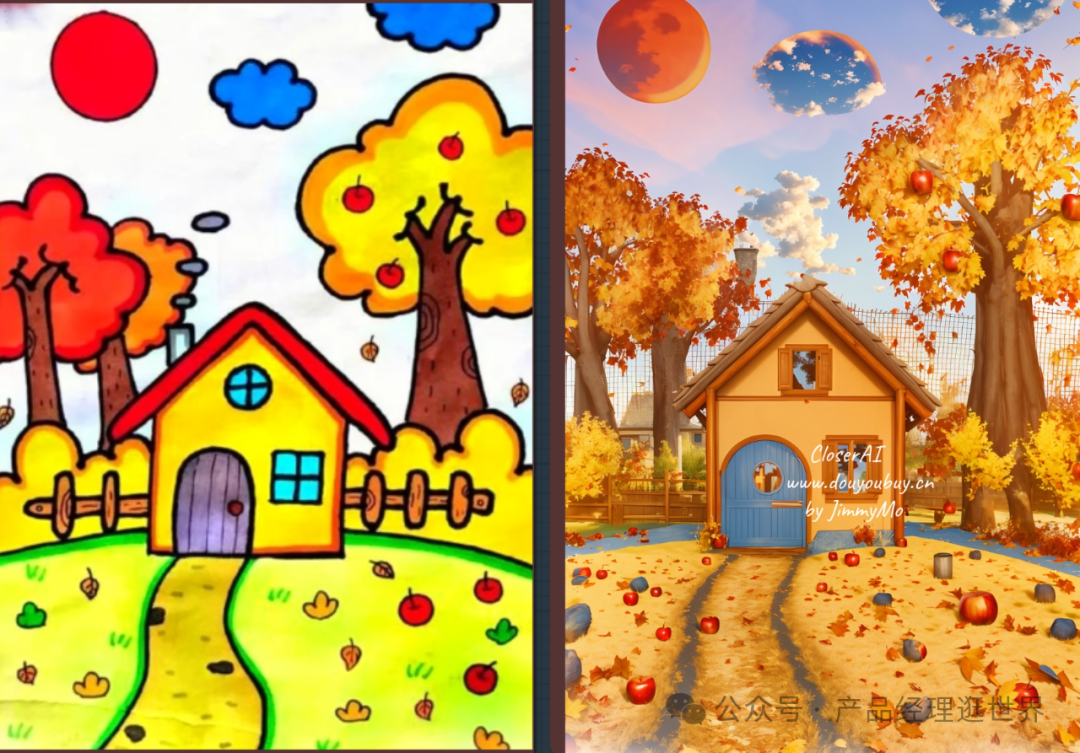 用comfyUI疯狂改画儿童手绘,重现儿童眼中的世界,让儿童艺术在屏幕前绽放