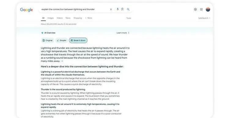 谷歌重新设计搜索引擎:全程AI加持,从“AI概览”到自动分类