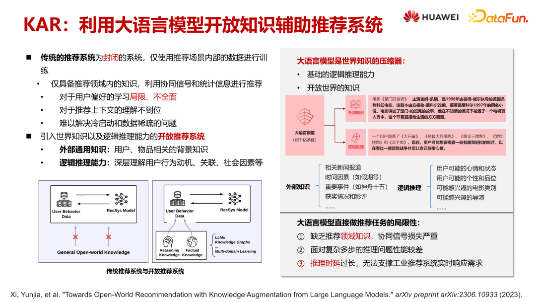 大语言模型在推荐系统中的探索与应用