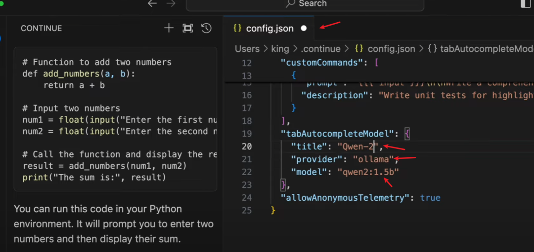 GPT-4o-mini + Qwen2 + ContinueDev：一分钟创建Github Copilot教程（本地、免费）
