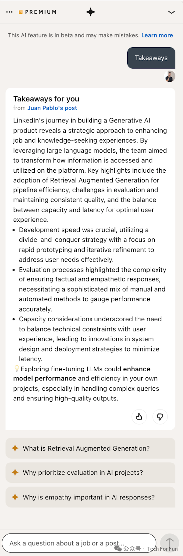 【LinkedIn】关于构建生成式AI产品的思考