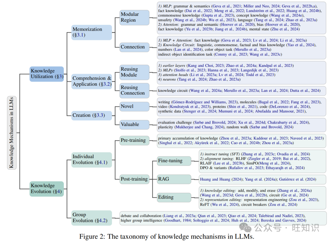 大型语言模型知识机制深度解析：知识记忆、理解、应用、创造