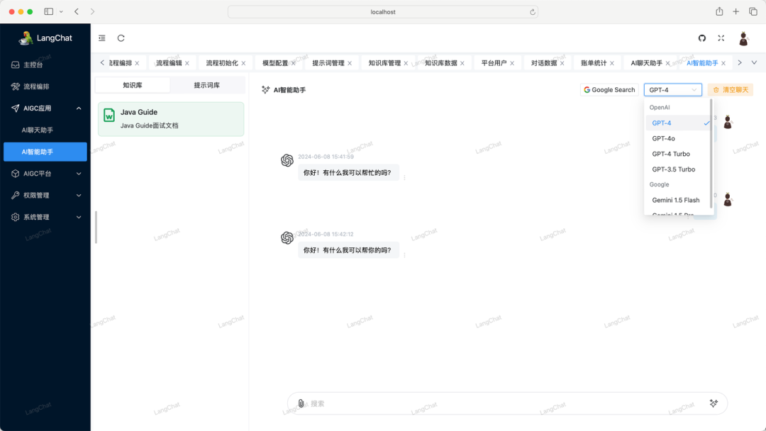 我开发了一套Java生态下LLM大模型产品