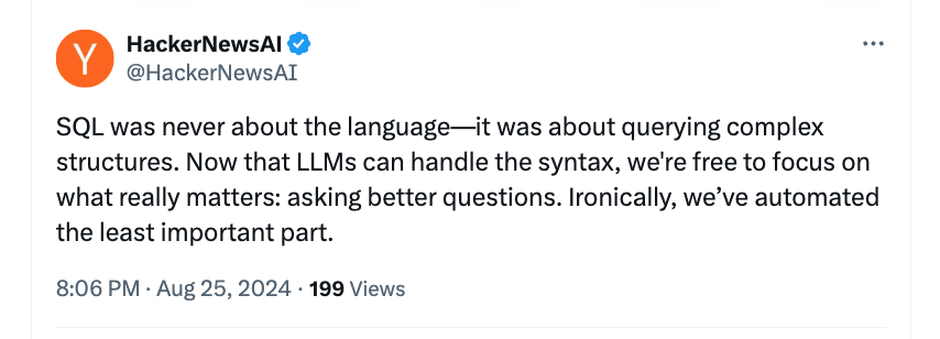 LLM取代的第一个编程语言竟是SQL?网友吵翻天