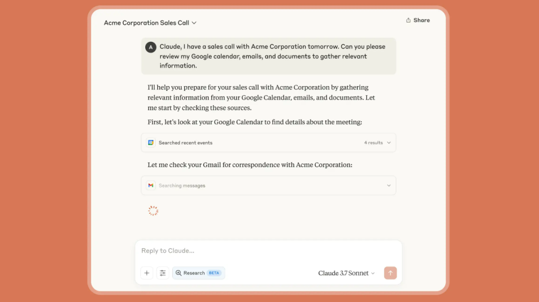 Claude 推出高级 Research 功能，并深度集成 Google Workspace