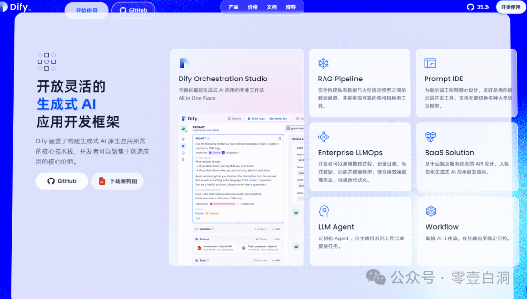 Dify : 一种面向低代码 AI 开发的工作流