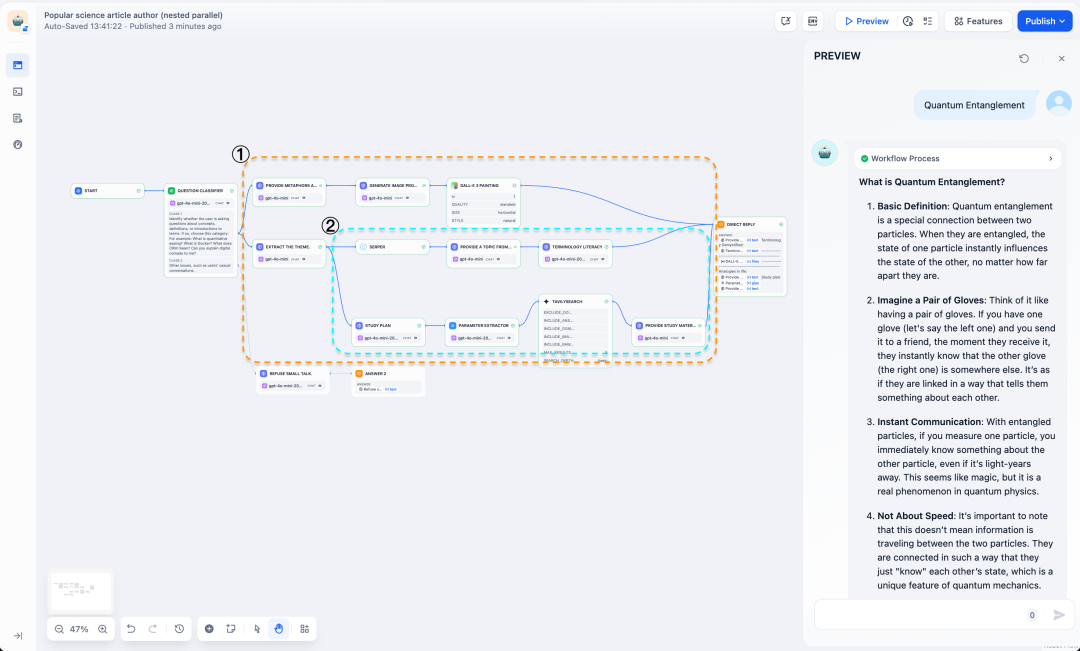 Dify v0.8.0:Workflow 重磅更新 - 通过并行处理多个分支,显著提升速度