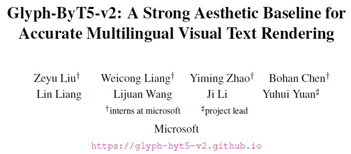 微软推出Glyph-ByT5-v2,支持10种语言高精度文字海报生成