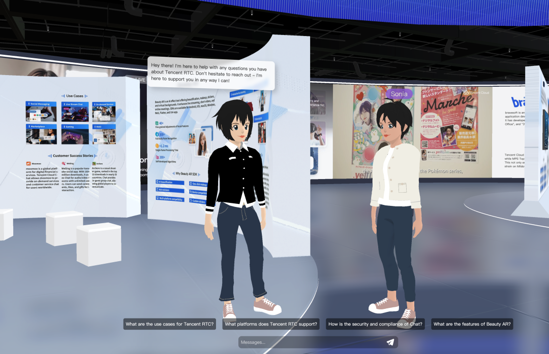 基于Threejs的3D 互动虚拟展厅+ChatGPT 虚拟人聊天