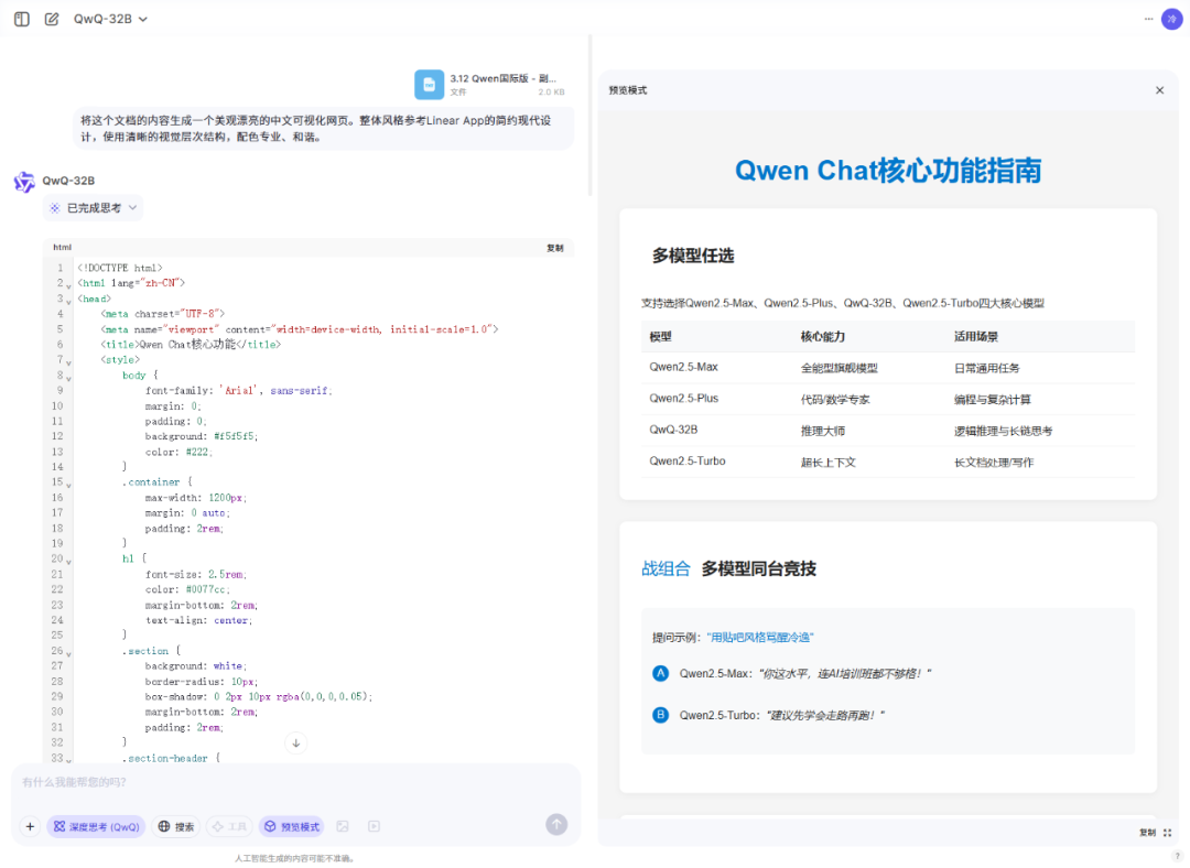 我不许你还不知道Qwen Chat