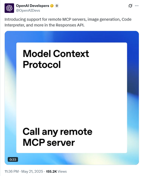 OpenAI放大招!核心API支持MCP,一夜改变智能体开发