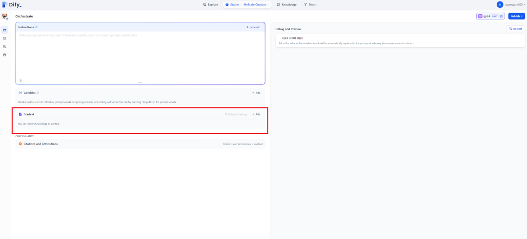 使用 MyScale 和 Dify 构建 RAG 聊天机器人