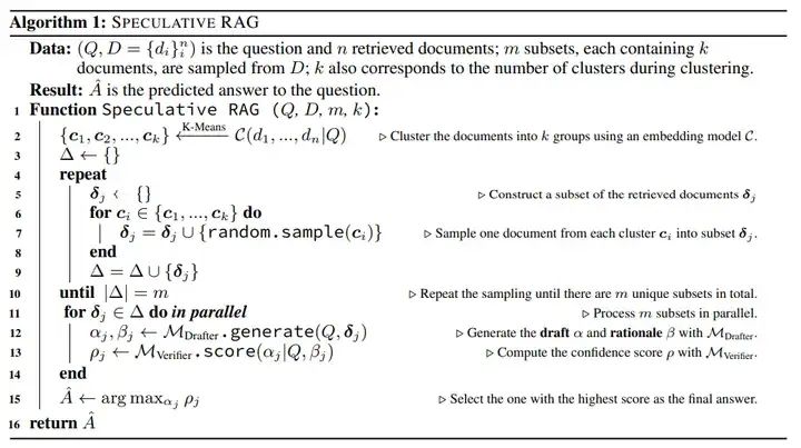 Speculative RAG：采用投机生成多个草稿方式来增强RAG任务