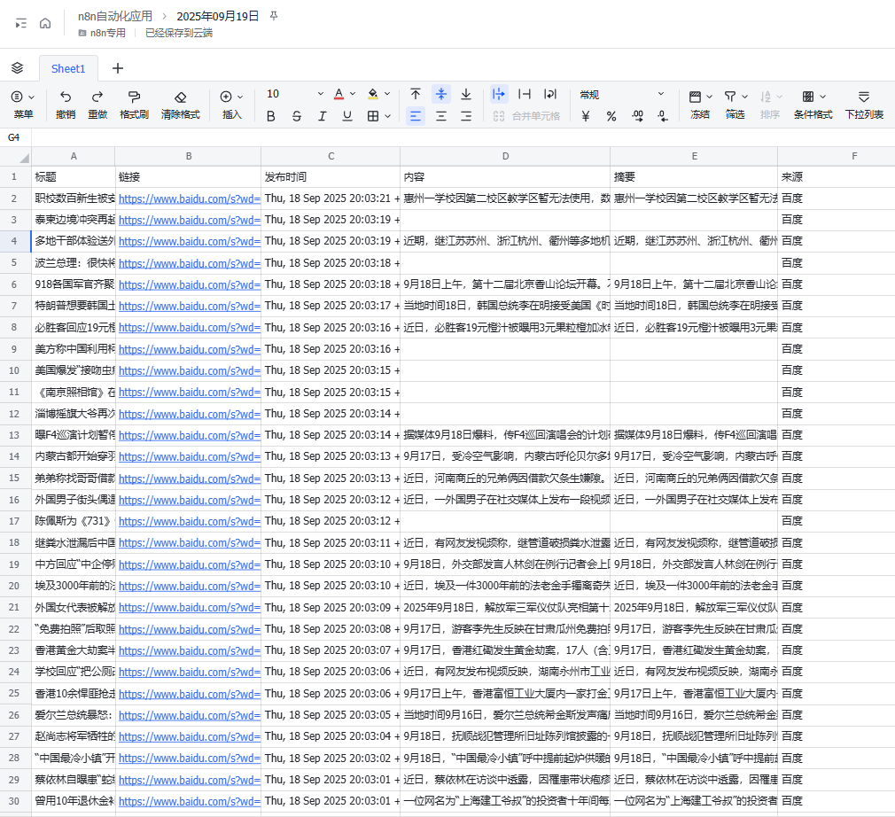 手把手教学：用n8n+RSS+飞书实现多平台热点自动抓取（含RSS源分享）