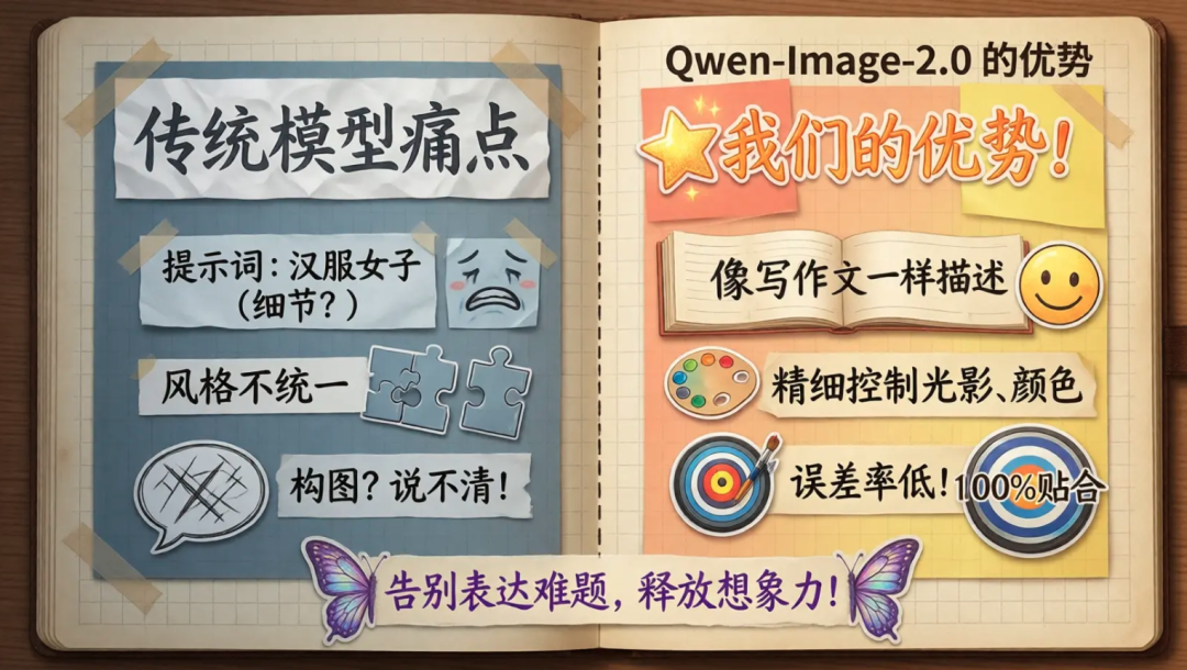 Qwen-Image-2.0发布：中文生图彻底不拧巴了