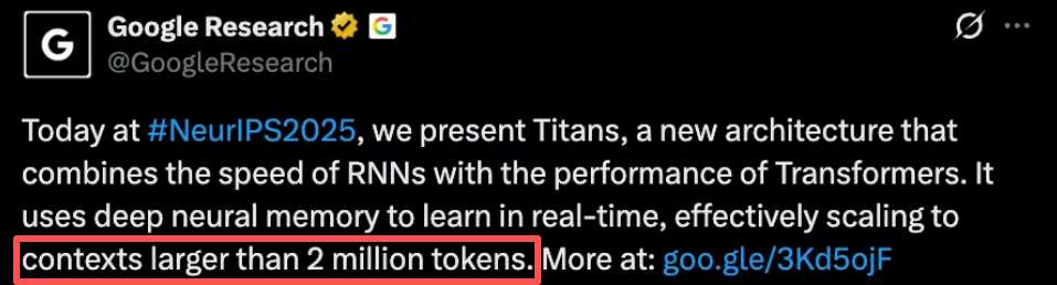 比Gemini 3记得更多，谷歌新框架将上下文记忆干到了200万！