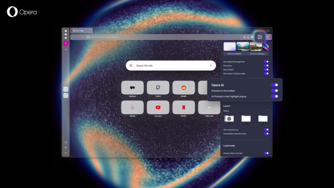 Opera One R3版本正式发布，新增人工智能、谷歌集成等功能