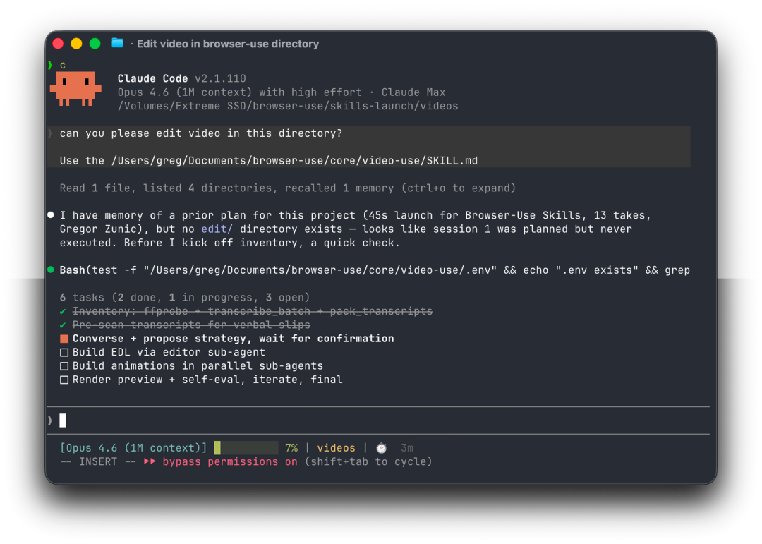 用Claude Code剪视频，自动去口癖、加字幕、调色，完全免费开源