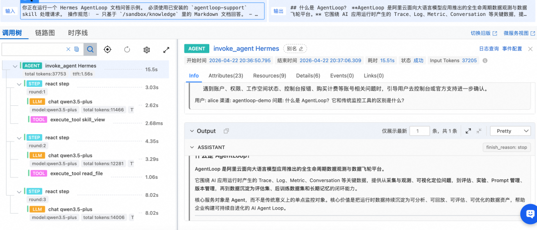 给 Hermes 装上显微镜：Agent 执行全知道