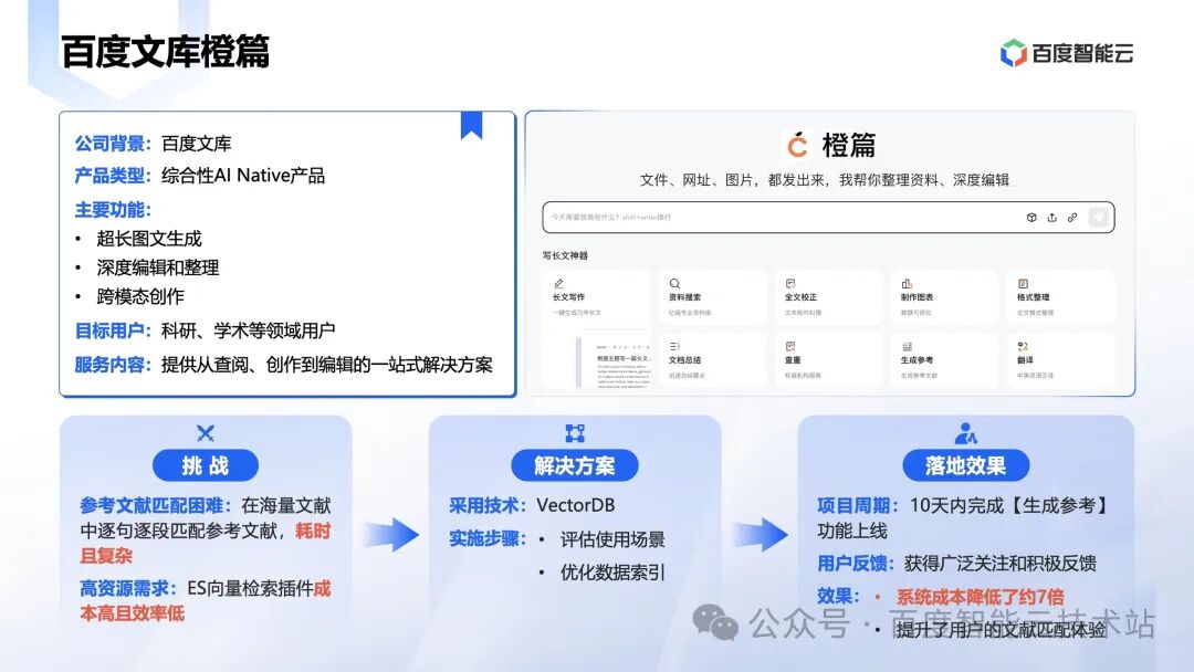 百度智能云向量数据库创新和应用实践分享