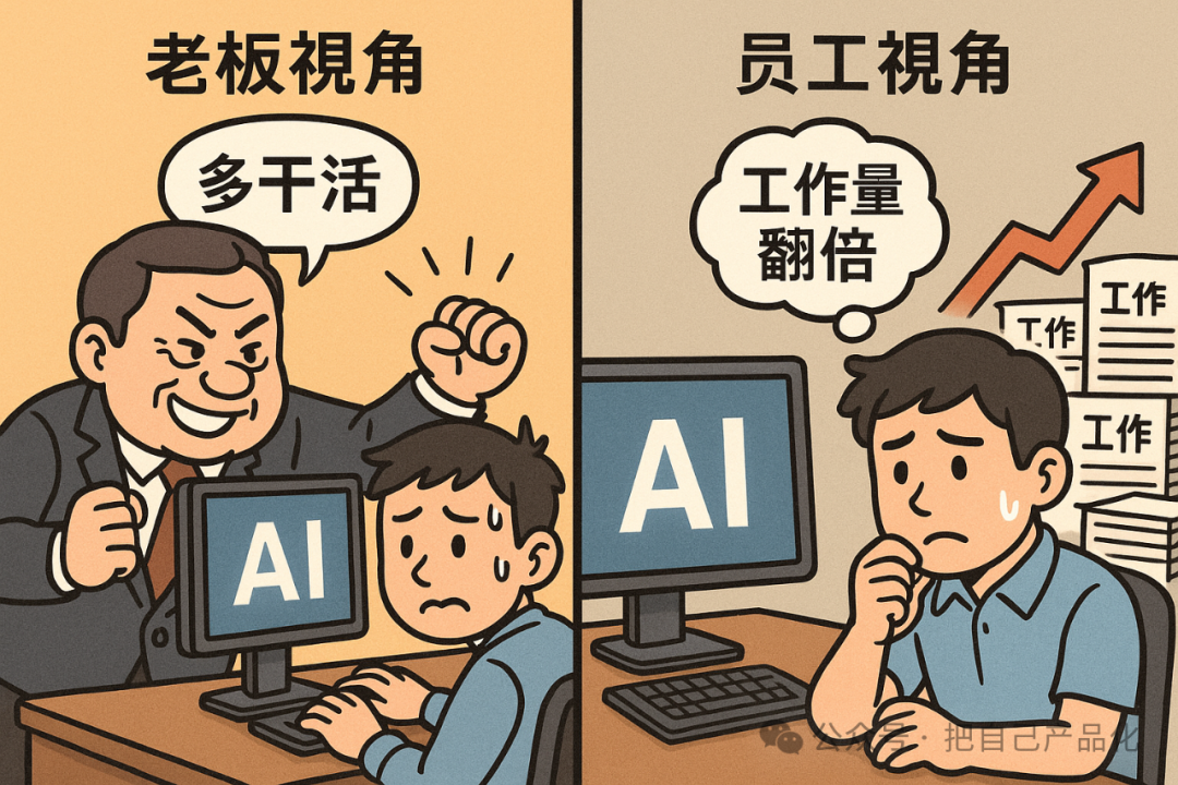 老板想拿AI当加班神器，员工想用AI摸鱼