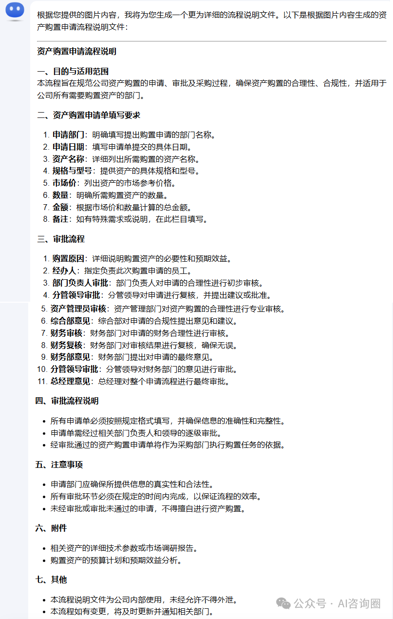 用Kimi一键将表单生成流程图、流程说明