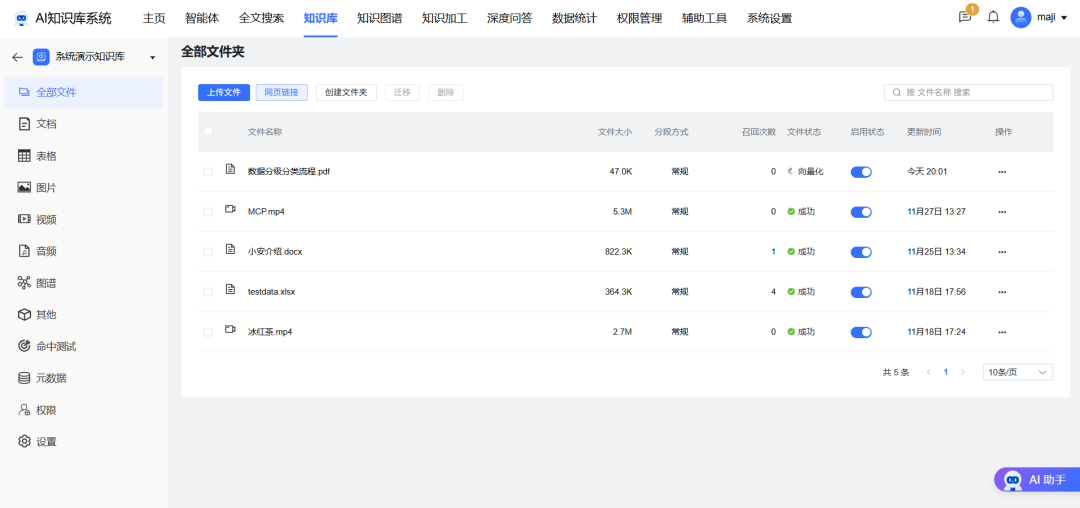 基于知识图谱与Agentic RAG技术的AI知识库系统