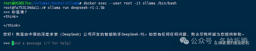 群晖上私有化部署DeepSeek-R1