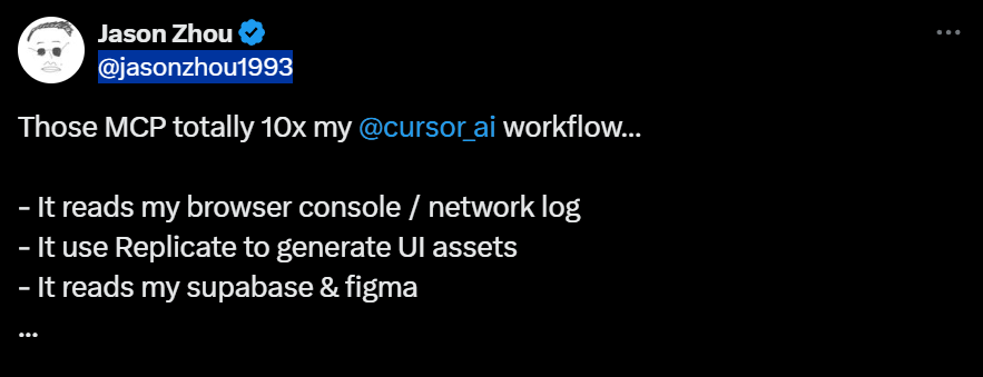Cursor + MCP：效率狂飙！一键克隆网站、自动调试错误，社区：每个人都在谈论MCP！