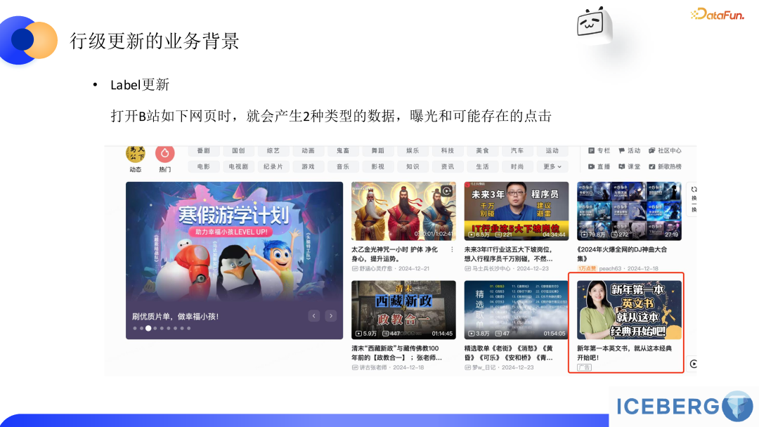 lceberg 助力 B 站商业化模型样本行级更新的实践