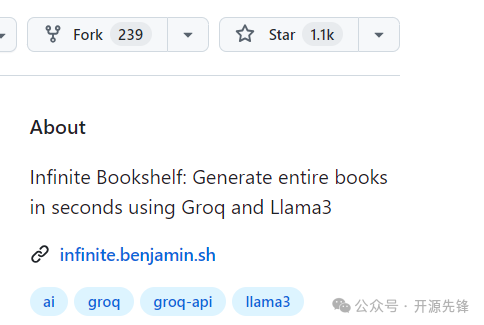 1.1K star!基于Llama3几秒钟完成一本书，这个项目有点厉害！