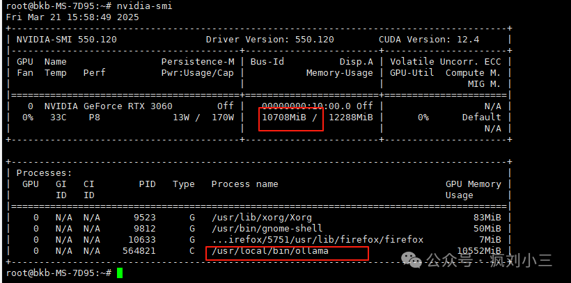Ubuntu24.04+RTX 3060+Ollama快速部署DeepSeek