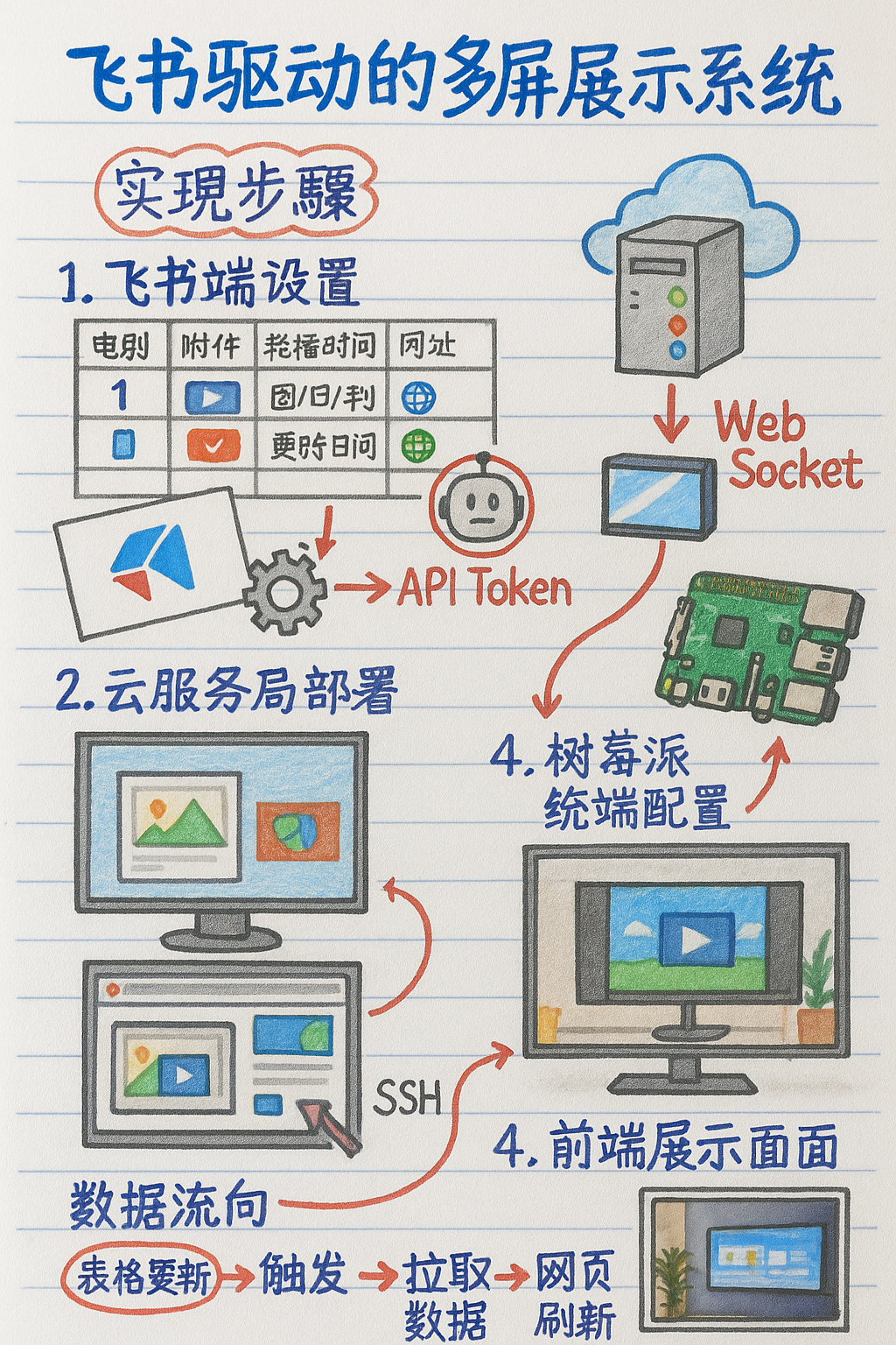 我用飞书表格，实现门店的多屏的无人化管理